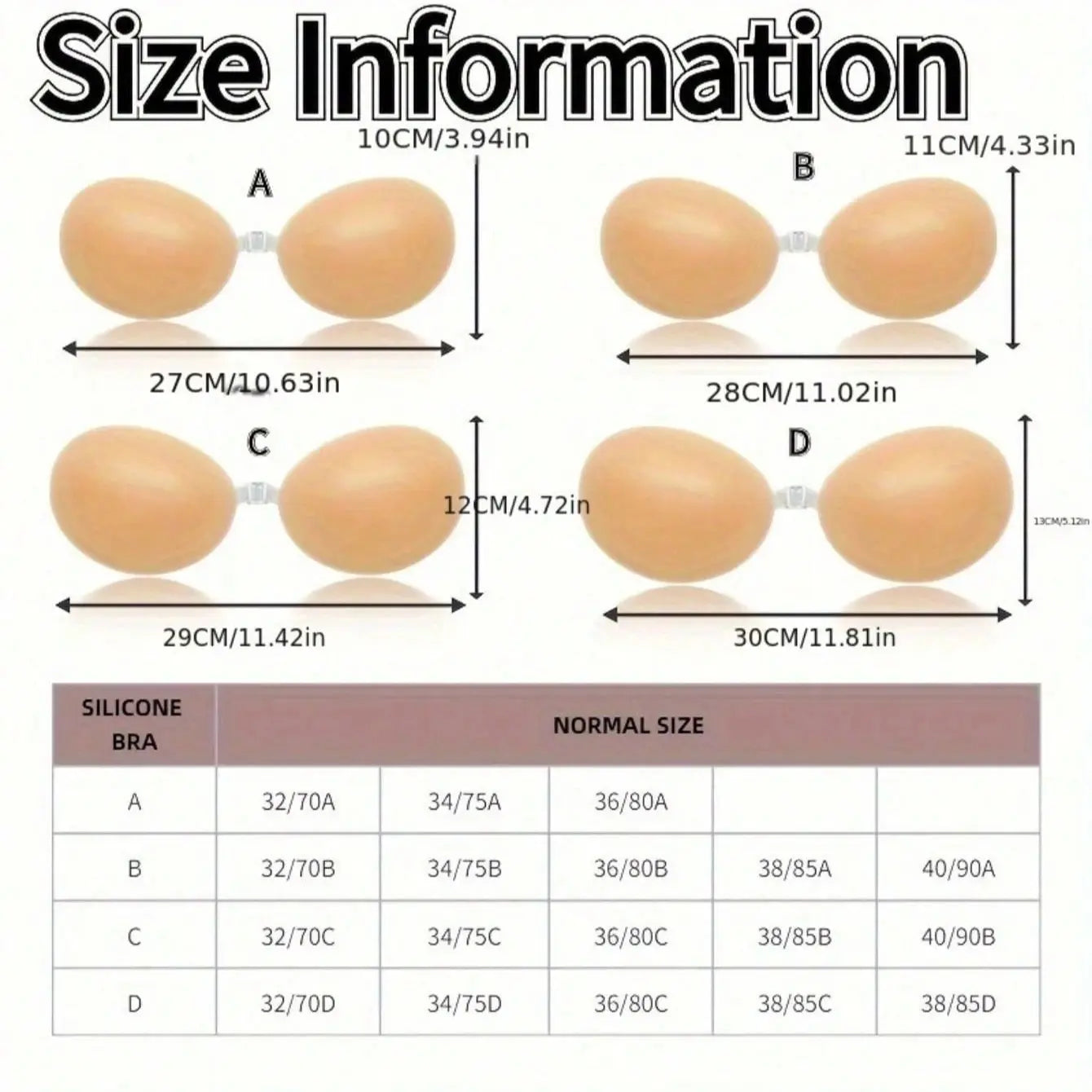 Invisible Silicone Bra, Sticky Push-Up Bra (Upgraded Version: Stronger Stickiness), Women'S Bra Cover, Push-Up Invisible Bra Suitable for Women'S Bras and Bra Accessories, Supportive Bra